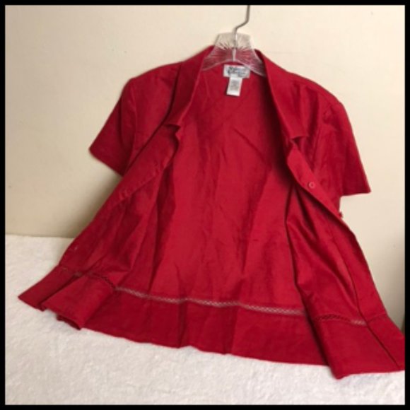 100% Linen Short Top or Light Jacket Size 12 P - Picture 5 of 9
